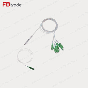 PS-108-B-9B15-SA PLC сплиттер 1x8, корпус, кабель 2мм 1,5м G.657, SC/APC