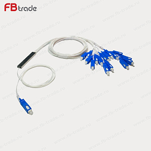 PS-116-A-9B10-SC PLC сплиттер, 1x16, миникорпус, кабель 0,9мм 1м G.657 SC(UPC)